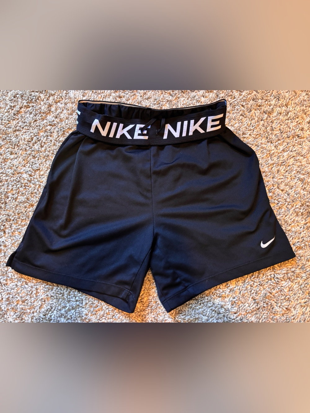 Nike Black Women’s Athletic Shorts with Branded Waistband